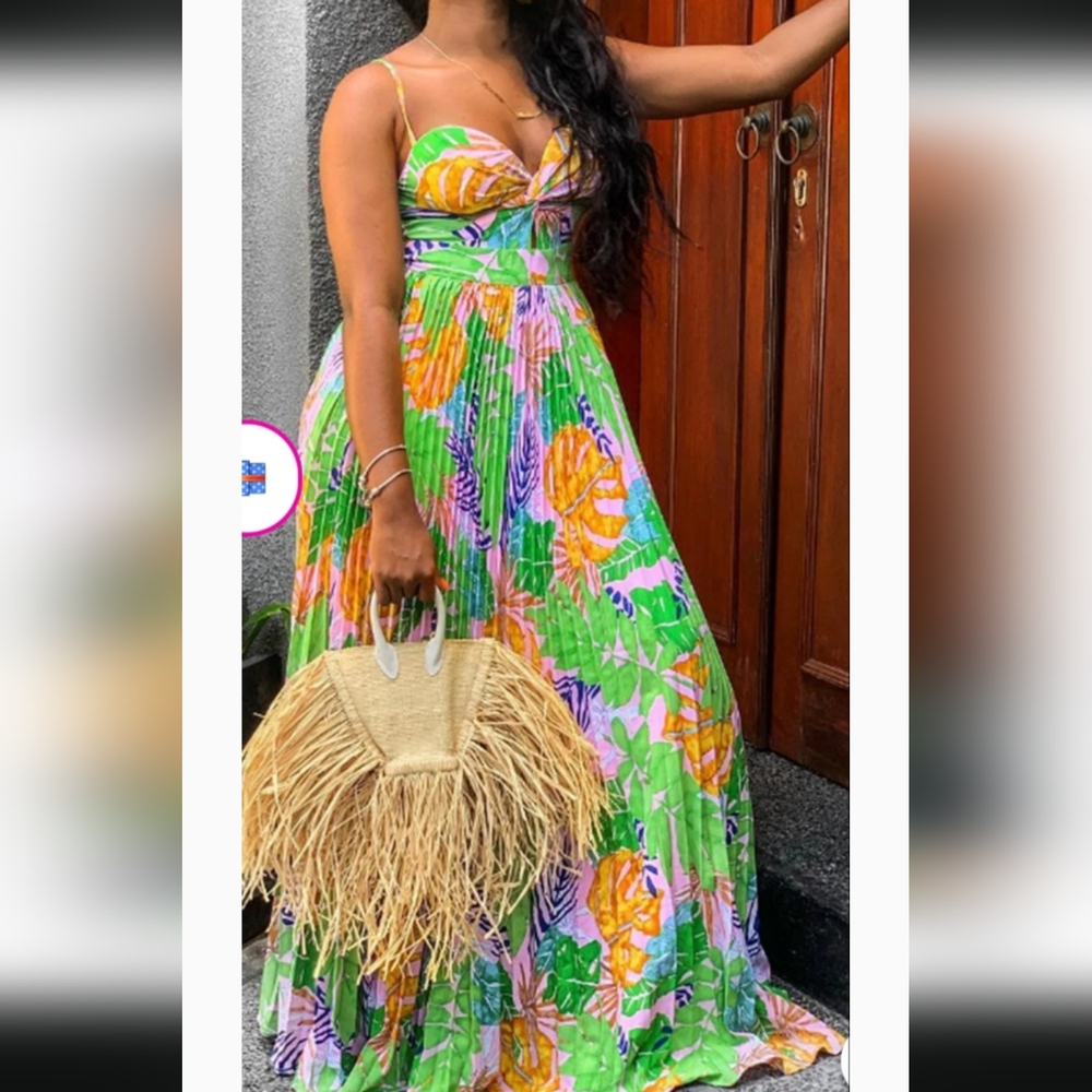 Vibrant Floral Maxi Dress Xpluswear 4x